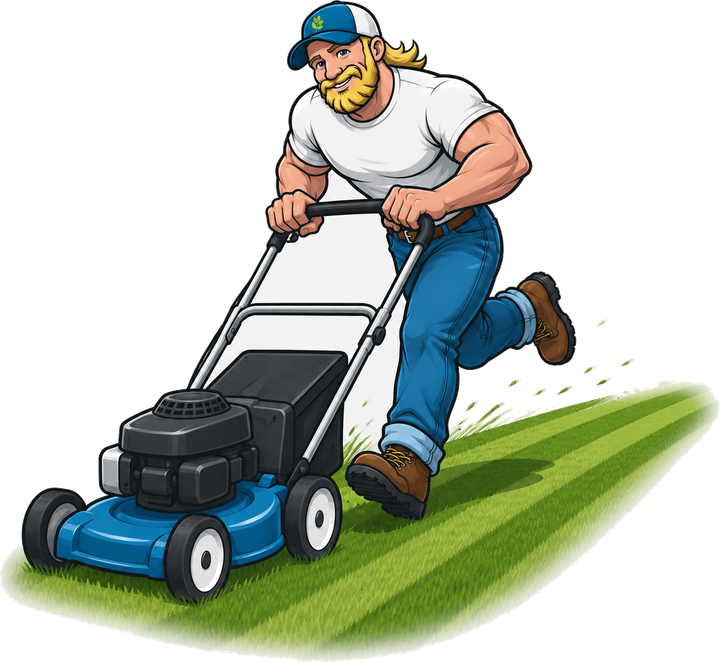 Billy mowing a Nashville lawn
