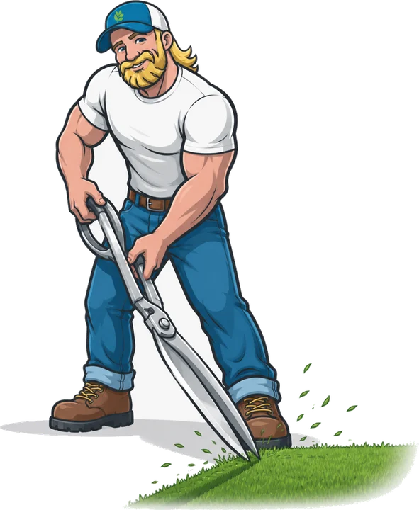 Billy trimming hedges
